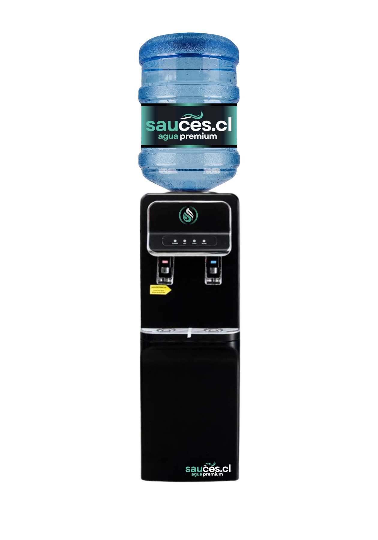 Dispensador LB-93 con frigobar y botellón Sauces.cl instalado