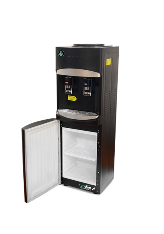 Dispensador LB-88 con gabinete inferior abierto para guardar el botellón