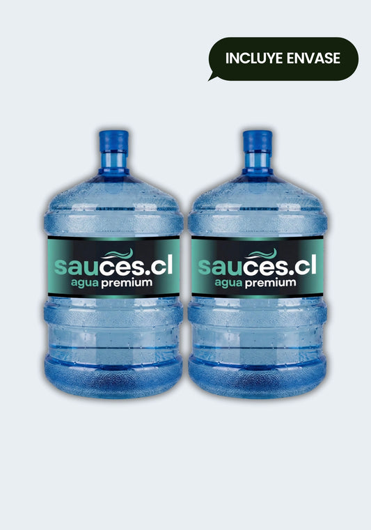 Pack Inicial 2 Bidones de Agua Purificada Sauces 20L - Incluye envases nuevos (Primera compra)