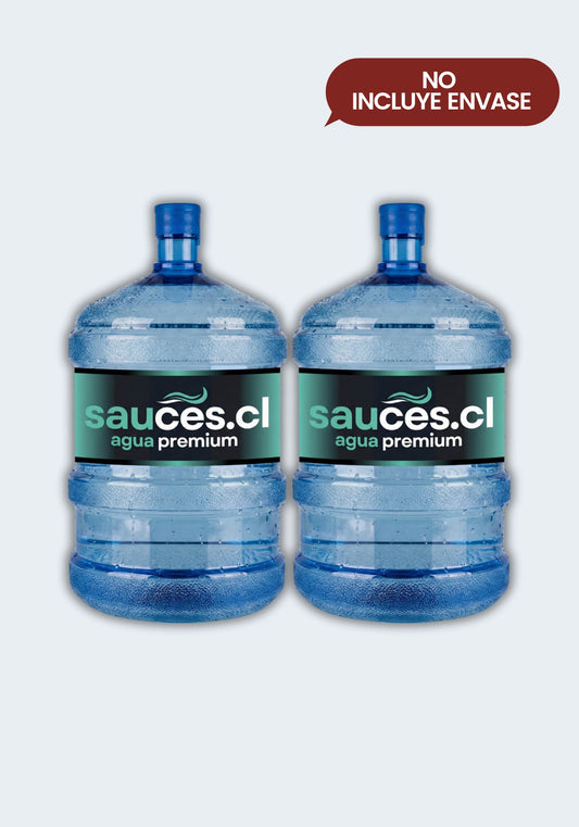 Pack de 2 Recargas de Agua Purificada Sauces 20L a domicilio - Solo recambio (No incluye envase)