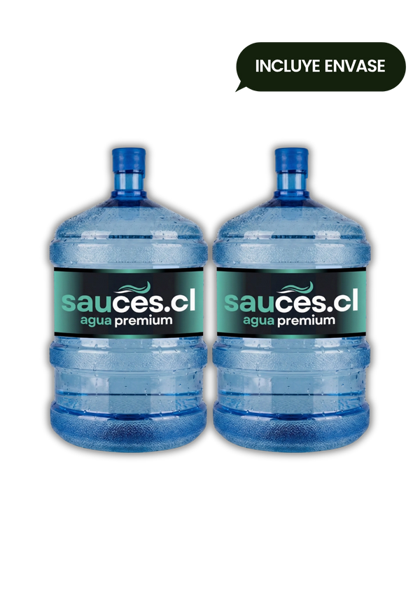 2 Bidones Agua Purificada 20L con Envase