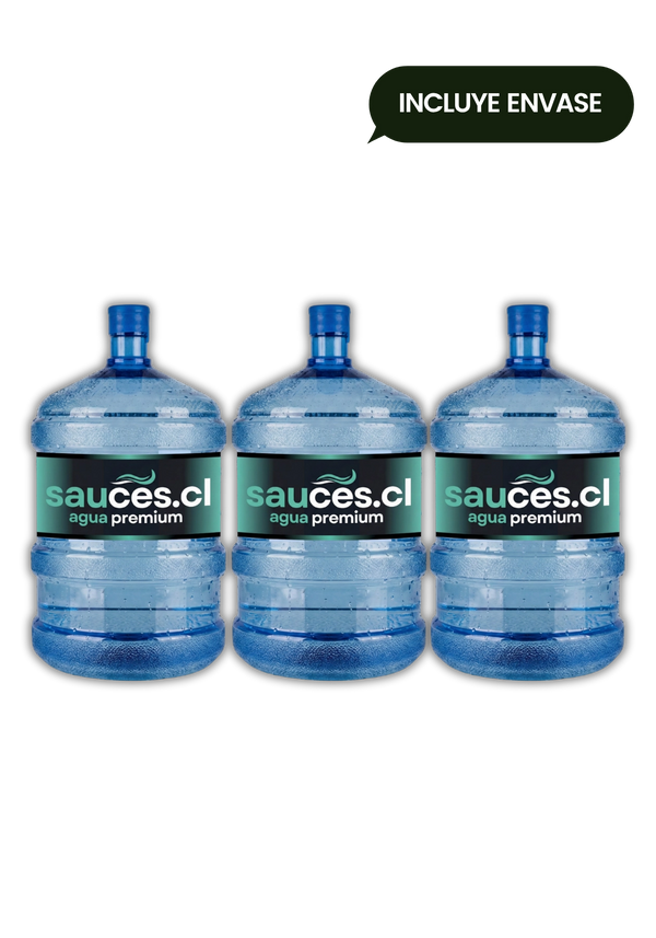 3 Bidones Agua Purificada 20L con Envase