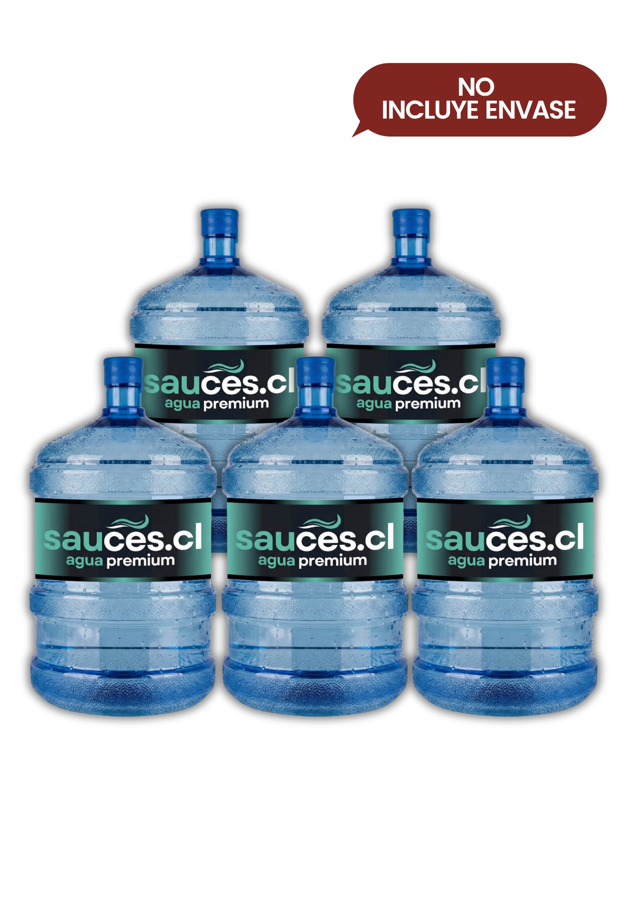 5 Recargas Agua Purificada 20L
