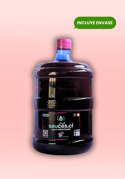 Bidón de agua saborizada Frutos Rojos 10L retornable Sauces Eco-Refill