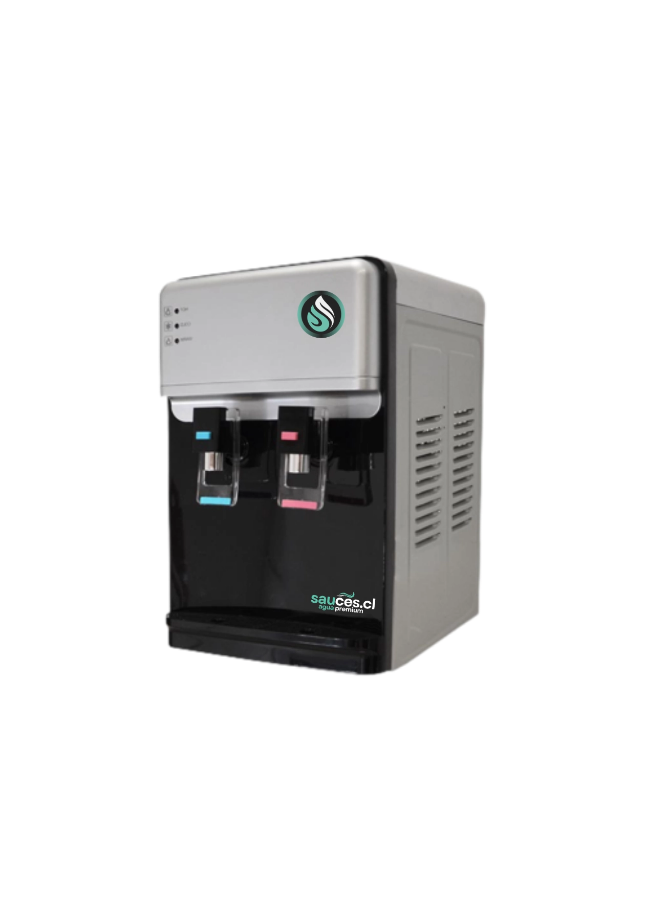 Dispensador de agua con compresor de sobremesa TB-07 gris, vista frontal