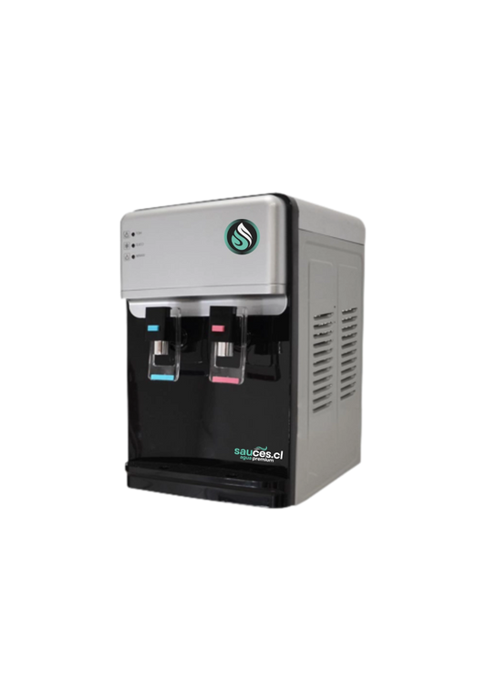 Dispensador de agua con compresor de sobremesa TB-07 gris, vista frontal