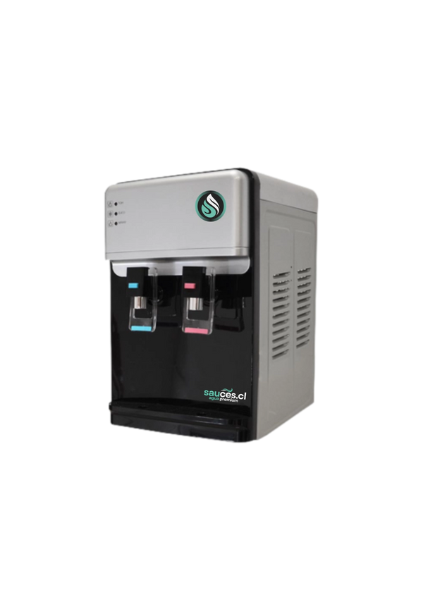 Dispensador de agua con compresor de sobremesa TB-07 gris, vista frontal