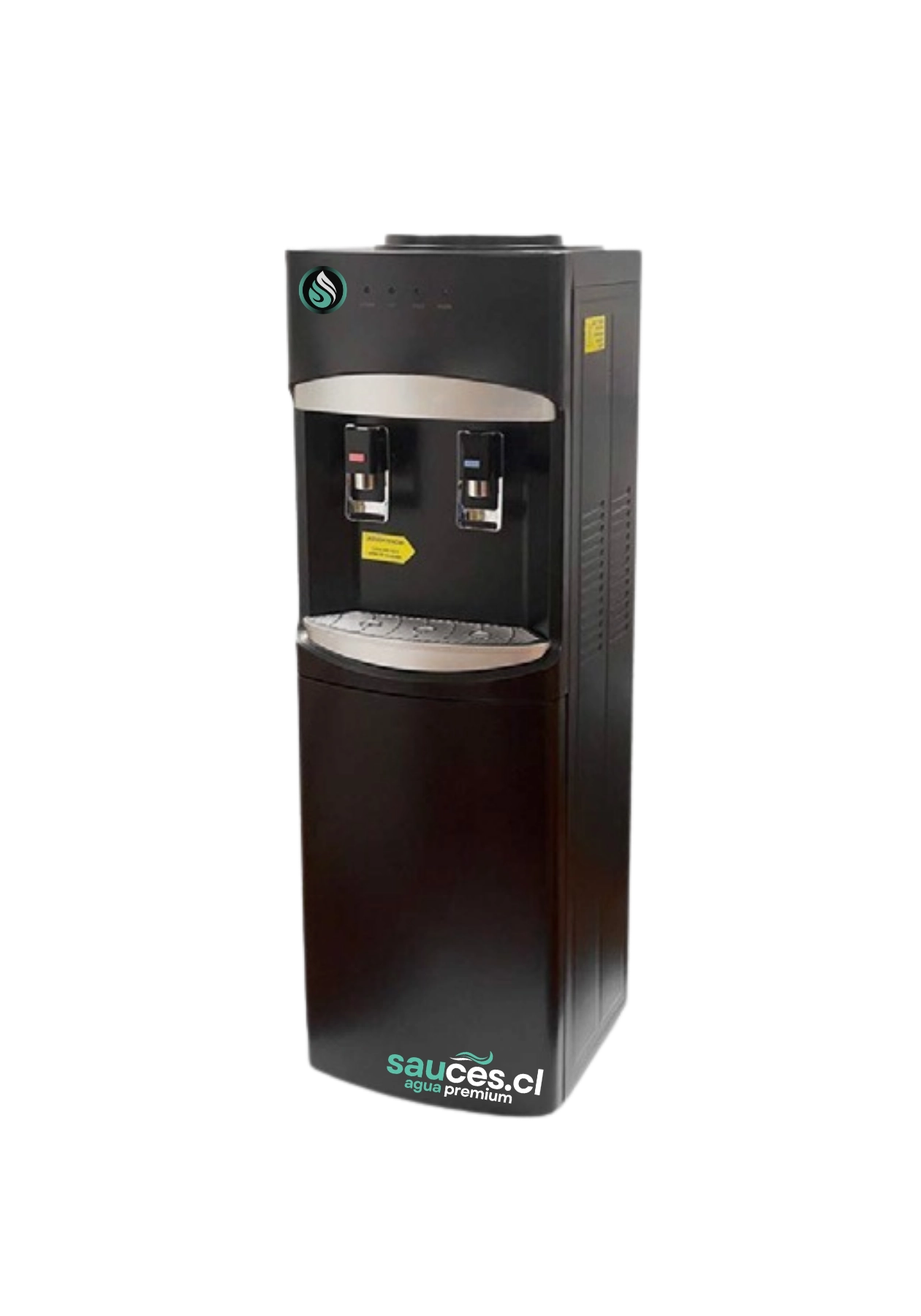 Dispensador de agua con compresor LB-88 negro mate, vista frontal