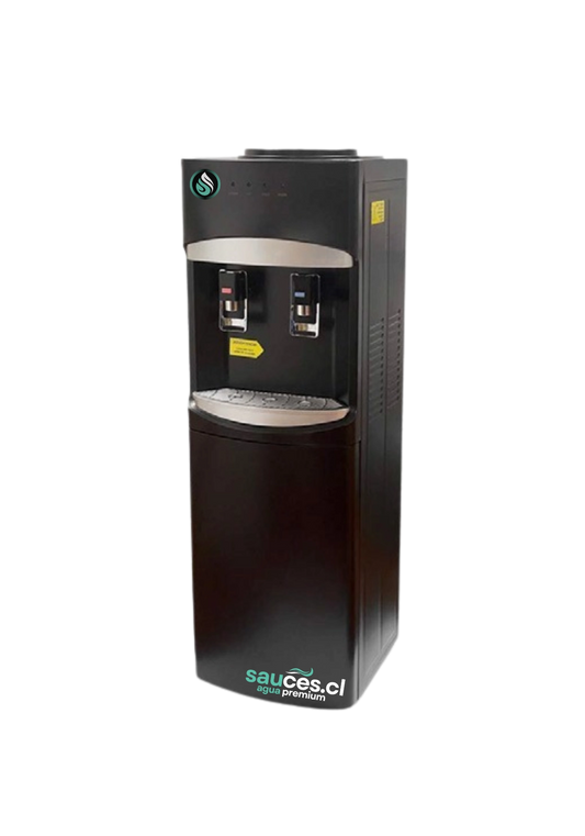 Dispensador de agua frío-calor de pedestal LB-88 Mini negro mate, vista frontal