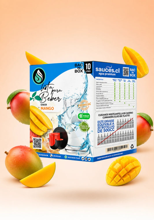 Agua saborizada Mango Sauces Hydra-Boost en formato Bag in Box 10 litros