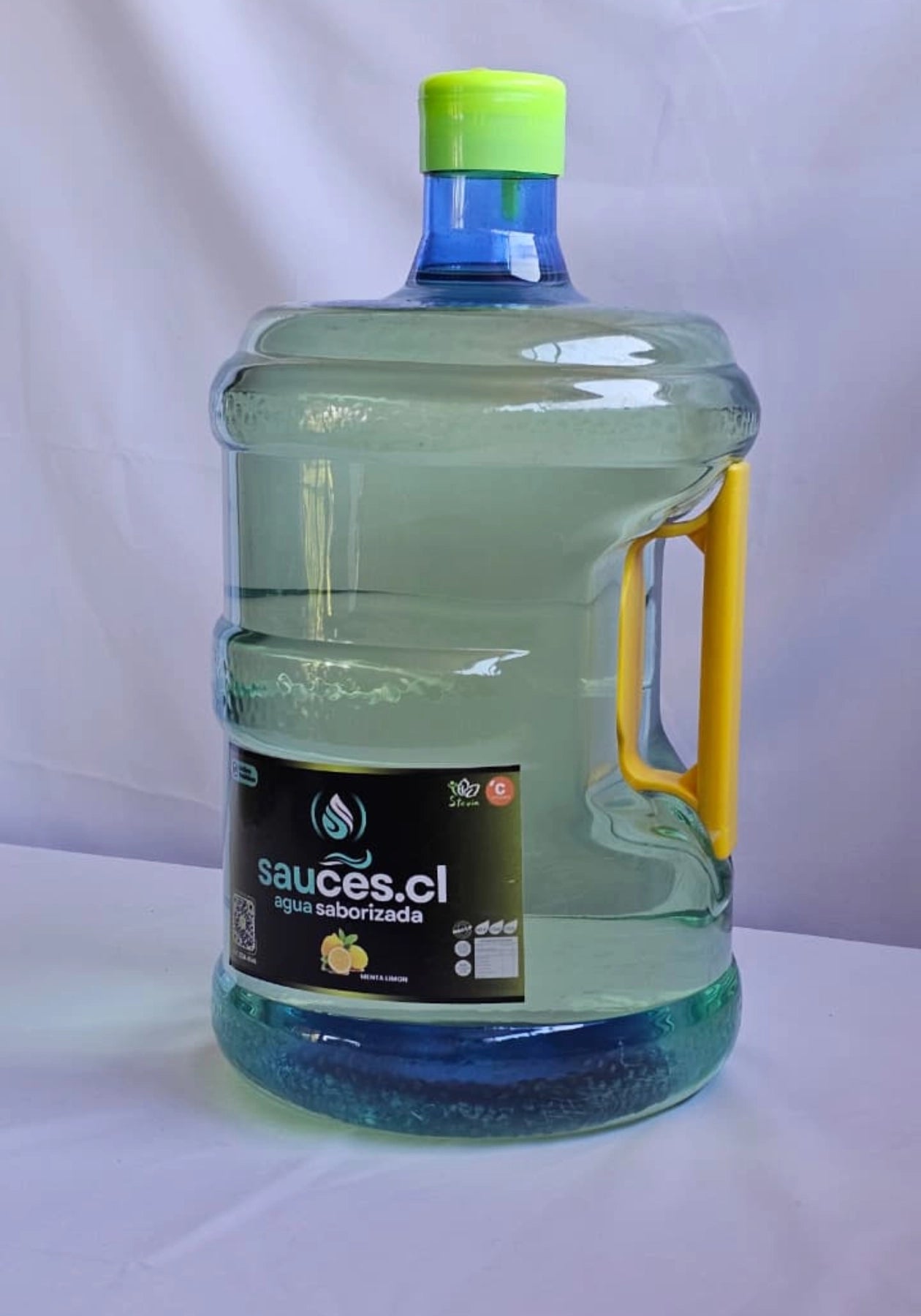 Bidón retornable Sauces.cl Eco-Refill sabor menta limón de 10 litros con asa