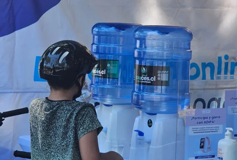 Punto de hidratación Sauces en la Corrida de Providencia