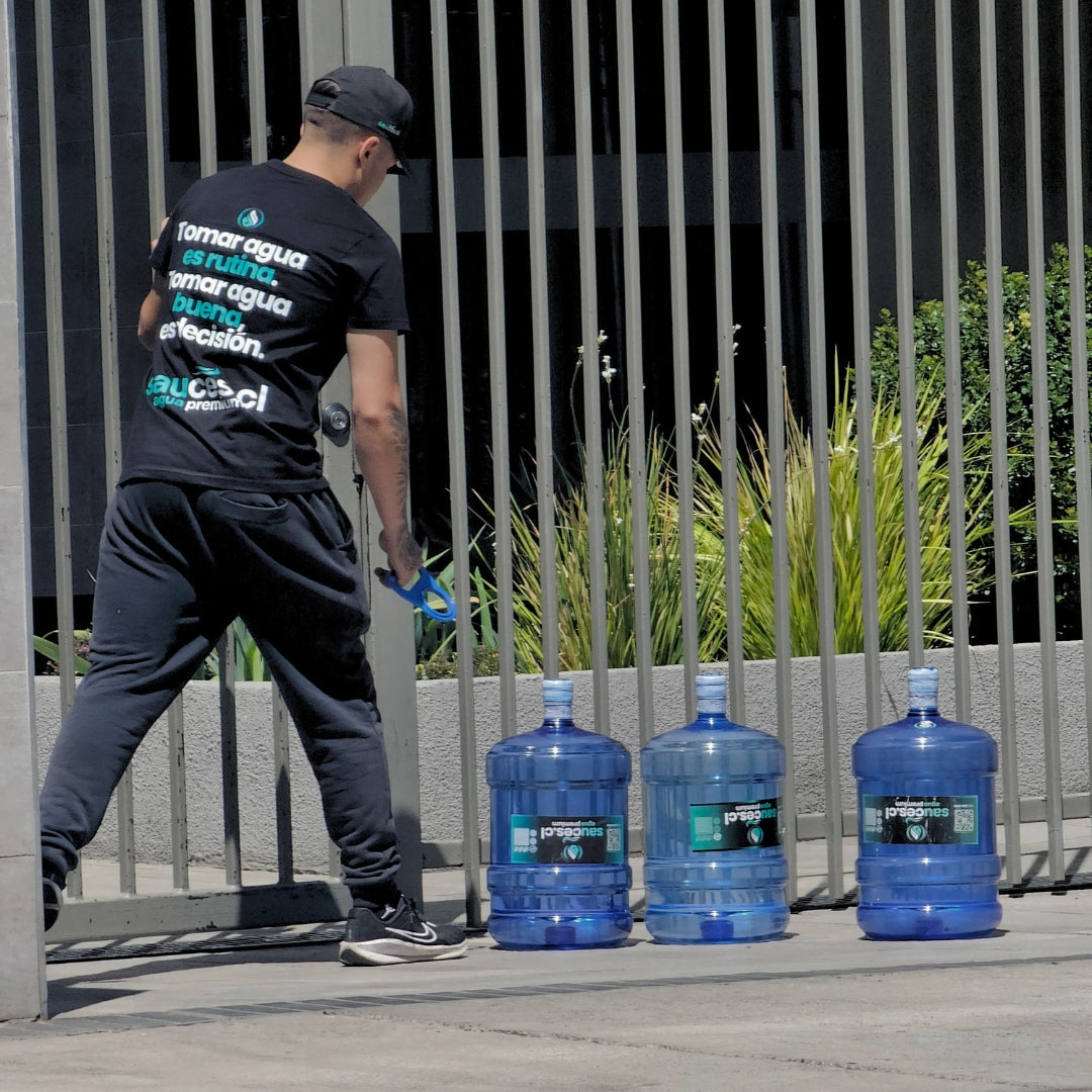 Reparto de agua purificada premium a domicilio en Las Condes