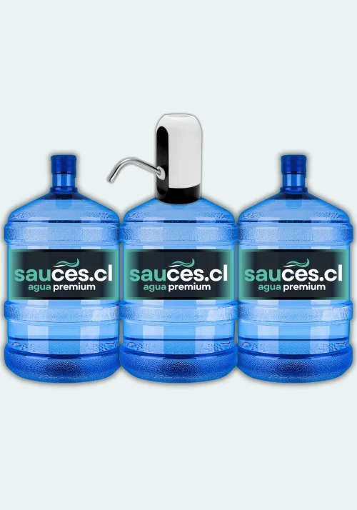 Bomba USB + 3 Bidones de Agua
