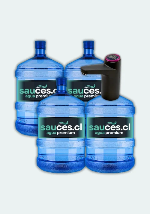 Bomba USB PRO + 4 Bidones de Agua
