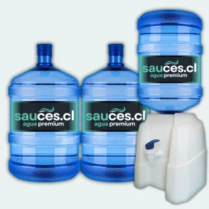 Dispensador Natural + 4 Bidones de Agua
