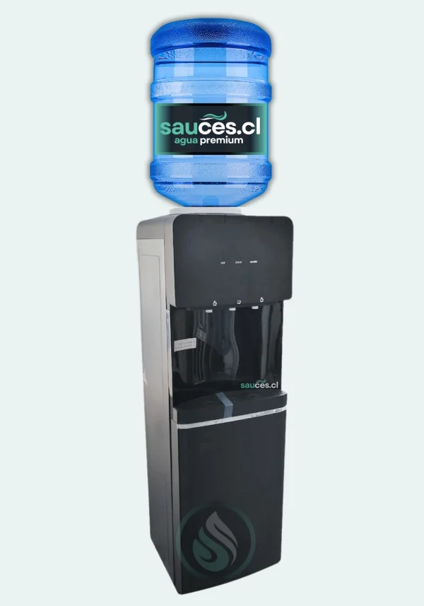 Dispensador Pedestal Compresor Negro Mate Premium