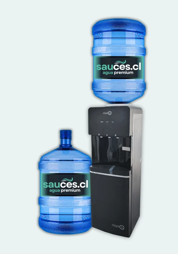 Dispensador Pedestal Compresor Premium + 2 Bidones de Agua