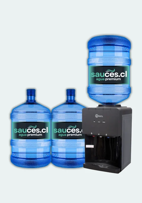 Dispensador Sobremesa Premium + 3 Bidones de Agua