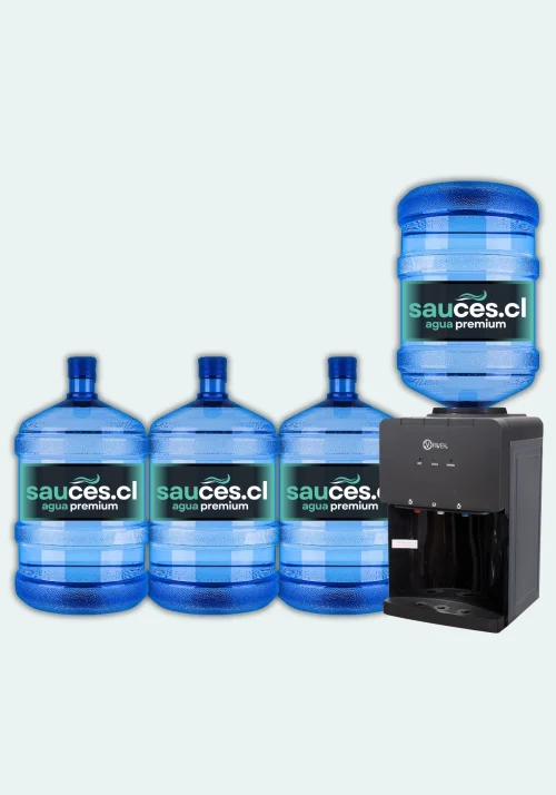 Dispensador Sobremesa Premium + 4 Bidones de Agua